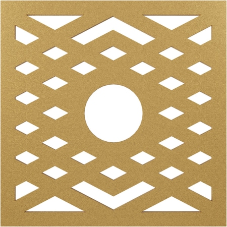Ekena Millwork Chevron Architectural Grade PVC Pierced Ceiling Medallion, Gold, 36"OD x 9 3/8"ID x 1"P CMPP36CHSGO